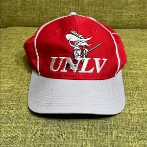 Vintage UNLV Red and Gray The Game hat.